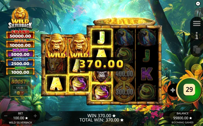 Wild Silverback – osnovni dobitek prek Wild Wild Coin Connect