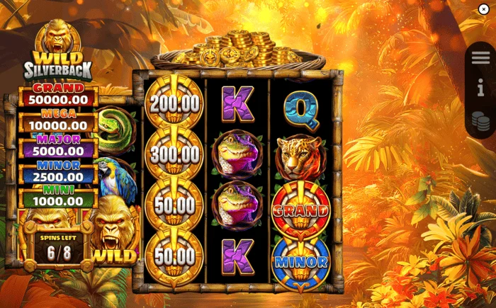 Wild Silverback – zaslon igre med Free Spins